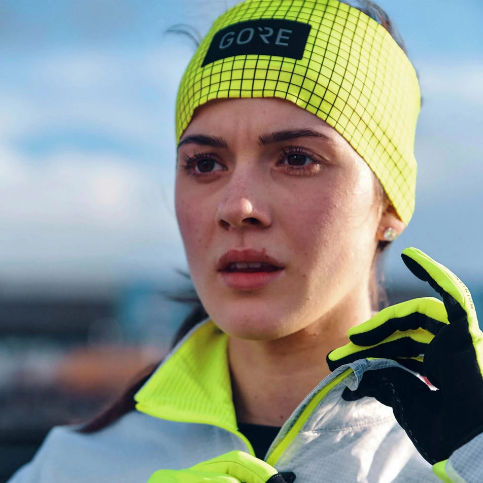 GORE® Wear | Unisex Grid Headband - Neon Yellow 2 GORE® Wear | Unisex Grid Headband - Neon Yellow - Image 2