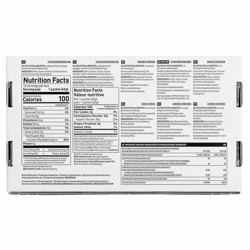 Maurten | Gel 100 Caf 100 Box - 12 Servings 6 Maurten | Gel 100 Caf 100 Box - 12 Servings - Image 6