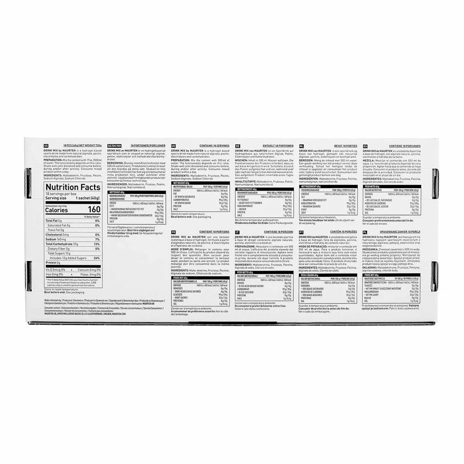 Maurten | Drink Mix 160 Box - 18 Servings 4 Maurten | Drink Mix 160 Box - 18 Servings - Image 4