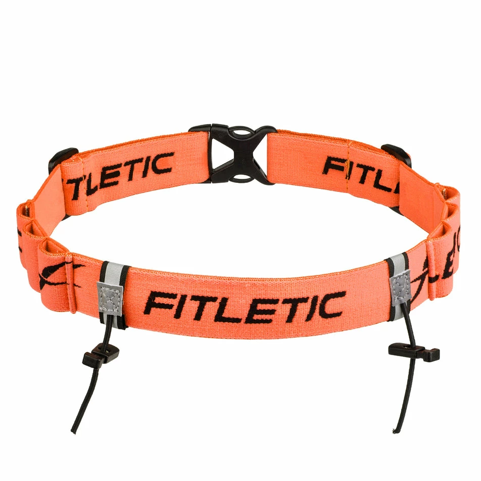Fitletic | Unisex Race II Number Running Belt - Orange 1 Fitletic | Unisex Race II Number Running Belt - Orange
