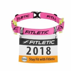 Fitletic | Unisex Race II Number Running Belt -Ronhill Shop race ii number belt black pink features 1 952x952
